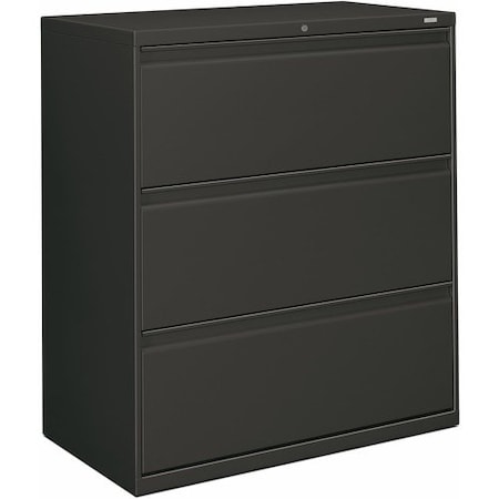 Hon HON 883LS, 800 SERIES THREE-DRAWER LATERAL FILE, 36W X 19.25D X 40.88H, CHARCOAL HON883LS